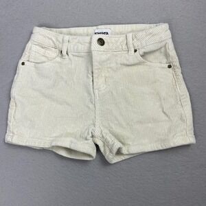 Cream Corduroy Shorts, Neutral Everyday‎ Wear, Casual Cute Girls Size 12